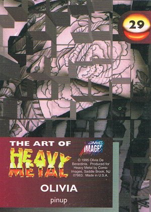 Comic Images The Art of Heavy Metal Base Card 29 pinup