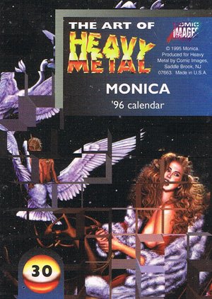 Comic Images The Art of Heavy Metal Base Card 30 '96 calendar