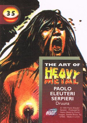 Comic Images The Art of Heavy Metal Base Card 35 Druuna