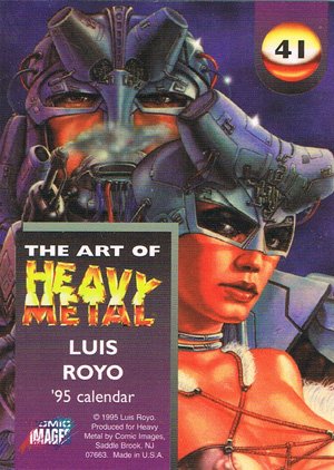 Comic Images The Art of Heavy Metal Base Card 41 '95 calendar