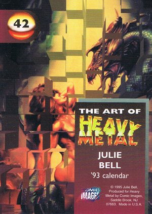 Comic Images The Art of Heavy Metal Base Card 42 '93 calendar
