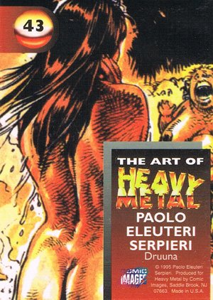 Comic Images The Art of Heavy Metal Base Card 43 Druuna