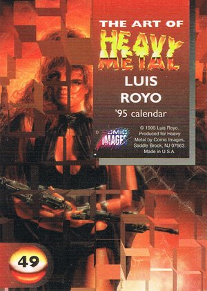 Comic Images The Art of Heavy Metal Base Card 49 '95 calendar