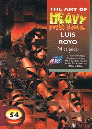 Comic Images The Art of Heavy Metal Base Card 54 '94 calendar