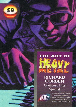 Comic Images The Art of Heavy Metal Base Card 59 Greatest Hits Special