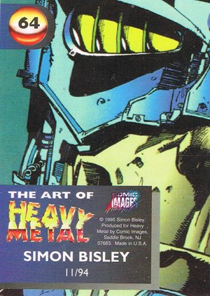 Comic Images The Art of Heavy Metal Base Card 64 11/94
