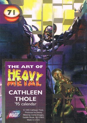 Comic Images The Art of Heavy Metal Base Card 71 '95 calendar