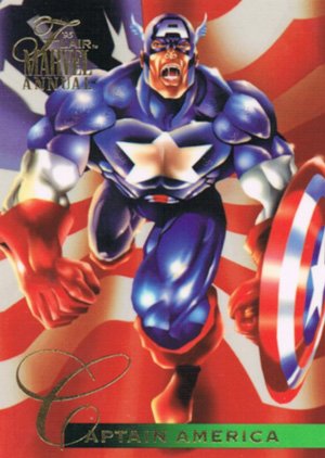 Fleer Marvel Annual Flair '95 Base Card 107 Captain America