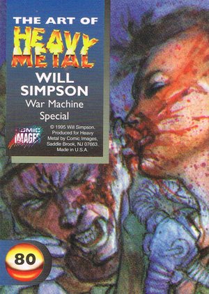 Comic Images The Art of Heavy Metal Base Card 80 War Machine Special