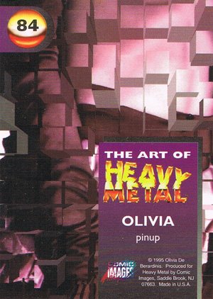Comic Images The Art of Heavy Metal Base Card 84 pinup