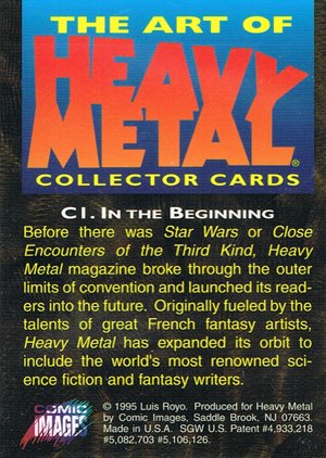 Comic Images The Art of Heavy Metal Chromium Card C1 In the Beginning