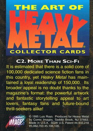 Comic Images The Art of Heavy Metal Chromium Card C2 More Than Sci-Fi