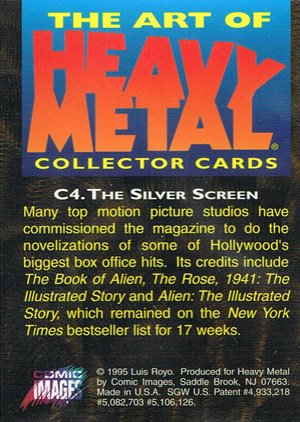 Comic Images The Art of Heavy Metal Chromium Card C4 The Silver Screen