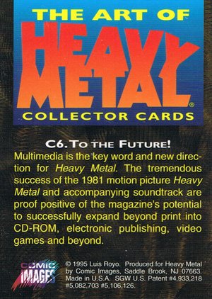 Comic Images The Art of Heavy Metal Chromium Card C6 To the Future!