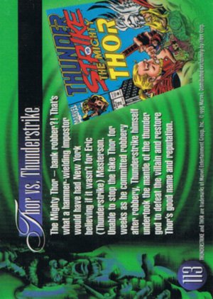 Fleer Marvel Annual Flair '95 Base Card 113 Thunderstrike