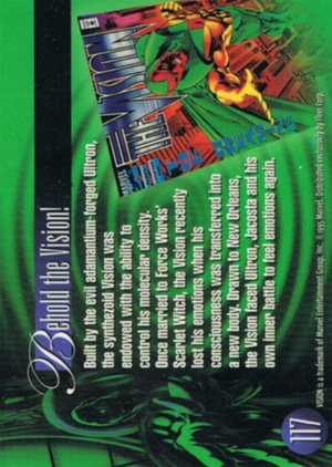 Fleer Marvel Annual Flair '95 Base Card 117 Vision