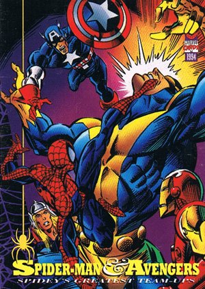 Fleer The Amazing Spider-Man Base Card 85 Spider-Man & Avengers