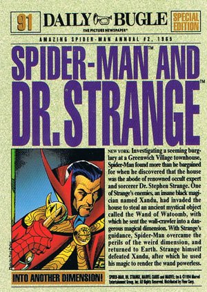 Fleer The Amazing Spider-Man Base Card 91 Spider-Man & Doctor Strange