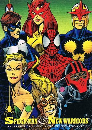 Fleer The Amazing Spider-Man Base Card 95 Spider-Man & New Warriors