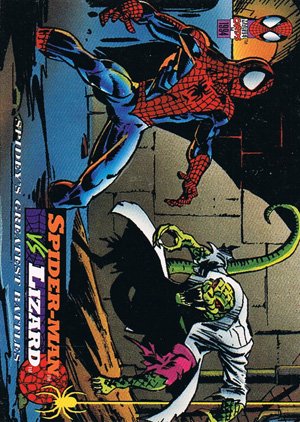 Fleer The Amazing Spider-Man Base Card 102 Spider-Man vs. Lizard