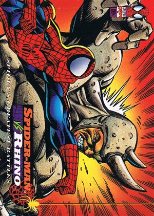 Fleer The Amazing Spider-Man Base Card 106 Spider-Man vs. Rhino