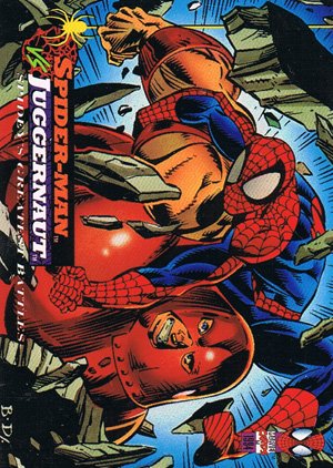 Fleer The Amazing Spider-Man Base Card 116 Spider-Man vs. Juggernaut