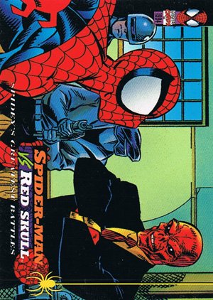 Fleer The Amazing Spider-Man Base Card 119 Spider-Man vs. Red Skull