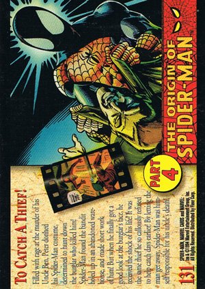 Fleer The Amazing Spider-Man Base Card 131 To Catch a Thief!