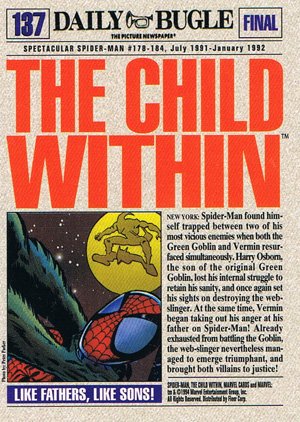 Fleer The Amazing Spider-Man Base Card 137 The Child Within