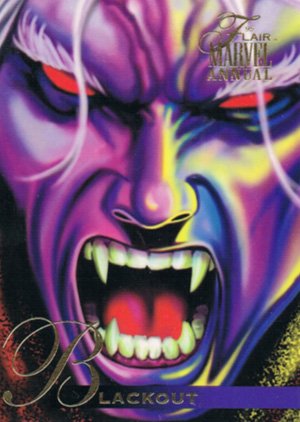 Fleer Marvel Annual Flair '95 Base Card 124 Blackout