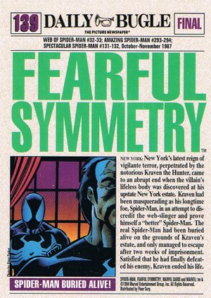 Fleer The Amazing Spider-Man Base Card 139 Fearful Symmetry
