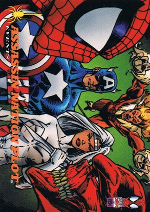 Fleer The Amazing Spider-Man Base Card 140 Assassin Nation Plot