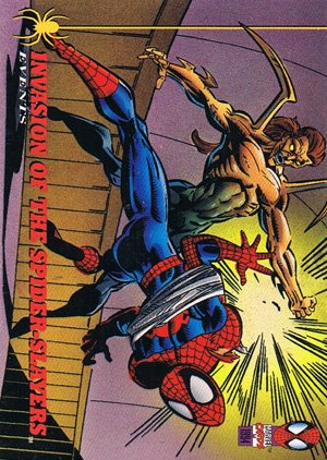 Fleer The Amazing Spider-Man Base Card 143 Invasion of the Spider-Slayers