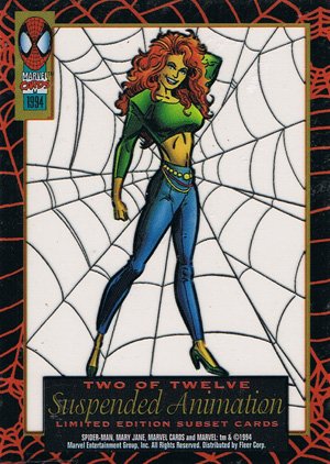 Fleer The Amazing Spider-Man Suspended Animation Card two Mary Jane