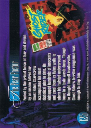 Fleer Marvel Annual Flair '95 Base Card 125 Scarecrow