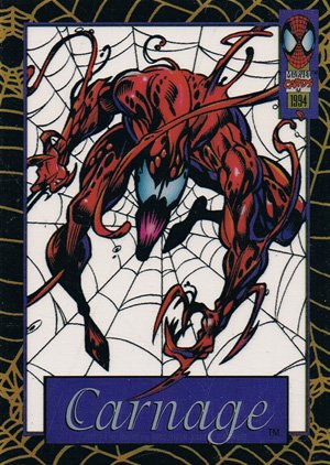 Fleer The Amazing Spider-Man Suspended Animation Card five Carnage