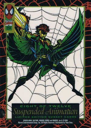 Fleer The Amazing Spider-Man Suspended Animation Card eight Vulture