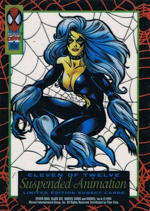 Fleer The Amazing Spider-Man Suspended Animation Card eleven Black Cat