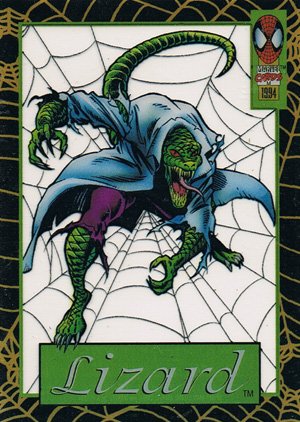Fleer The Amazing Spider-Man Suspended Animation Card twelve Lizard