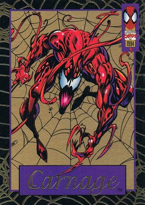Fleer The Amazing Spider-Man Jumbo Gold-Web Foils six Carnage