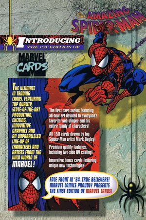 Fleer The Amazing Spider-Man Promos  9-card panel (no perforation on edge)