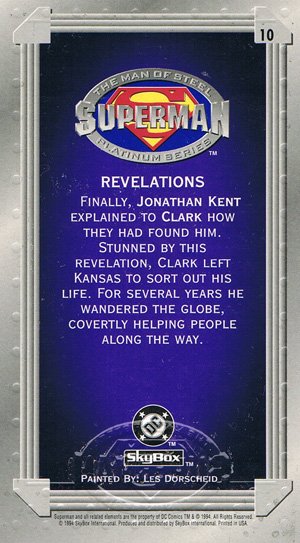 SkyBox Superman: The Man of Steel - Premium Edition Base Card 10 Revelations