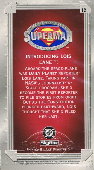 SkyBox Superman: The Man of Steel - Premium Edition Base Card 12 Introducing Lois Lane!