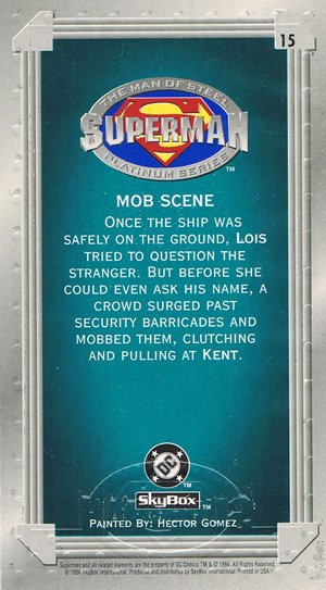 SkyBox Superman: The Man of Steel - Premium Edition Base Card 15 Mob Scene