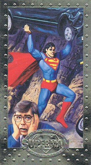 SkyBox Superman: The Man of Steel - Premium Edition Base Card 25 Man vs. Machine