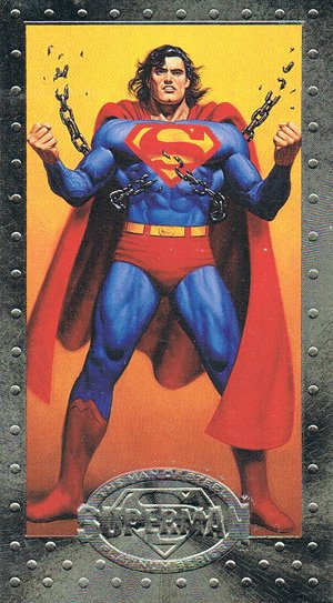 SkyBox Superman: The Man of Steel - Premium Edition Base Card 28 Superman Unchained!