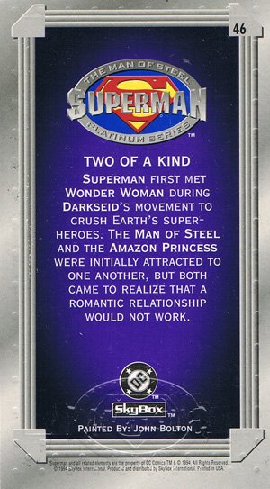 SkyBox Superman: The Man of Steel - Premium Edition Base Card 46 Two of a Kind