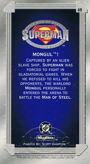SkyBox Superman: The Man of Steel - Premium Edition Base Card 49 Mongul!