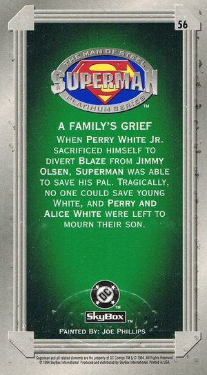 SkyBox Superman: The Man of Steel - Premium Edition Base Card 56 A Family's Grief