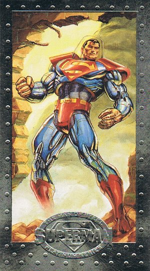 SkyBox Superman: The Man of Steel - Premium Edition Base Card 58 Superman Strikes Back!